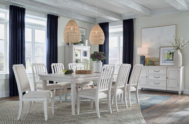 Magnussen Home® Willowbrook Egg Shell White Rectangular Dining Table-1