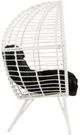 ACME Furniture Galzed Black/White Metal/Wicker Outdoor Patio Lounge Chair -3