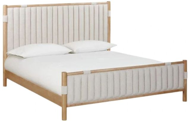 Modus Furniture Furano Brun/Ginger Eastern King Upholstered Panel Bed-0