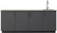 Urban Bonfire® Perseid 87" Anthracite Outdoor Kitchen-0
