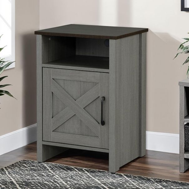 Furniture of America® Garibaldi Brown/Gray Side Table-2