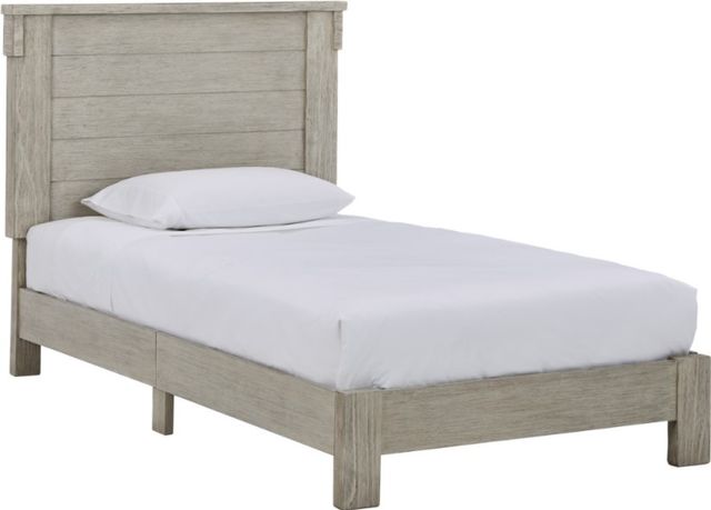Signature Design by Ashley® Hollentown 5-Piece Whitewash Twin Panel Bed Set-1