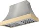 La Cornue Cascade Series 44" Stainless Steel Wall Mounted Range Hood with Polished Brass Trim-0