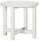 Liberty Furniture Backroads Parchment Brown Round End Table with Weathered White Base-0