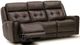 Liberty Furniture Carrington Dark Brown Leather Triple Zero Gravity Power Reclining Sofa-0