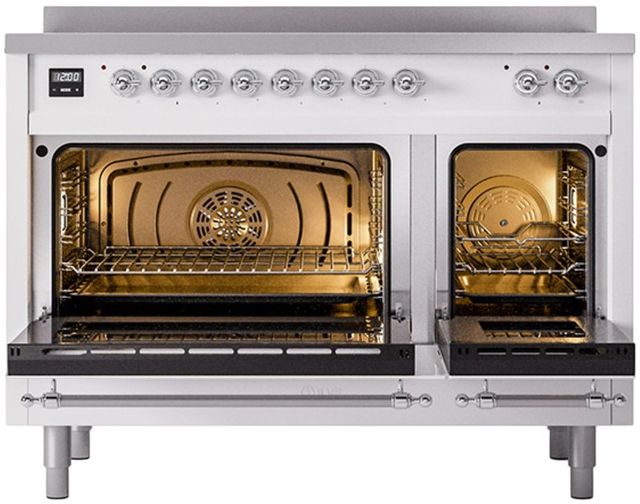 Ilve® Nostalgie II Series 48" White Pro Style Induction Range-1