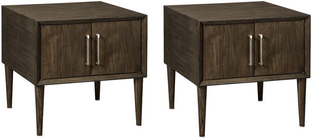 Signature Design by Ashley® Kisper 2-Piece Dark Brown End Table Set-0