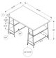 Monarch Specialties Inc. White Marble-Look Computer Desk-3