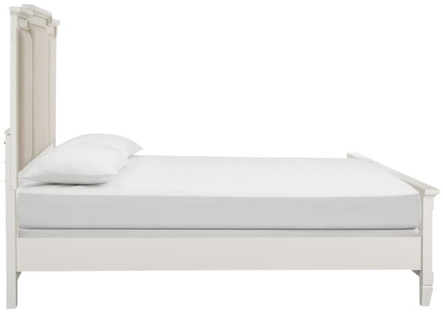 Magnussen Home® Willowbrook Egg Shell White/Natural California King Upholstered Panel Bed-3