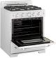 Unique® Appliances Classic Retro 30" Marshmallow White Freestanding Natural Gas Range-3