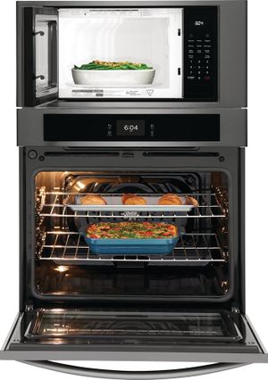 Frigidaire 30” Black Stainless Steel Oven/Microwave Combo Electric Wall Oven