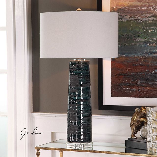 Uttermost Chamila Teal Glazed Table Lamp-2