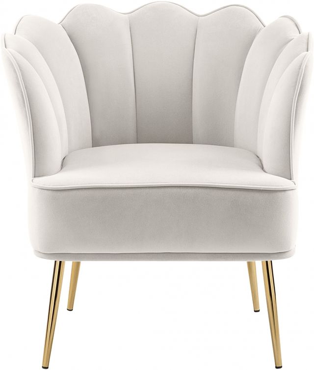 Meridian Furniture Jester Cream Velvet Chair-1