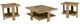 Coaster® Dawn 3-Piece Brown Occasional Table Set-0