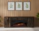 International Furniture Direct Balam Dark 80" TV Stand with Fireplace-1