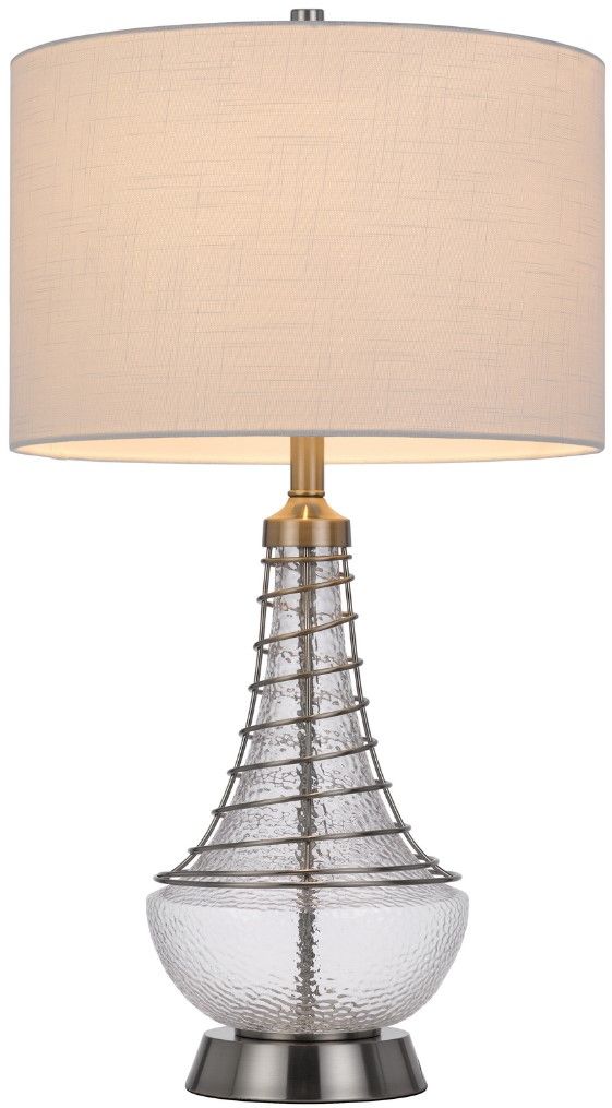 Cal® Lighting & Accessories Baraboo Brushed Steel Table Lamp-1