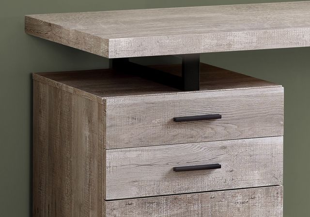Monarch Specialties Inc. Taupe Reclaimed Wood 48" Computer Desk-3