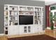 Parker House® Boca 7-Piece Cottage White Entertainment Wall with Corner Bookcase Set-1