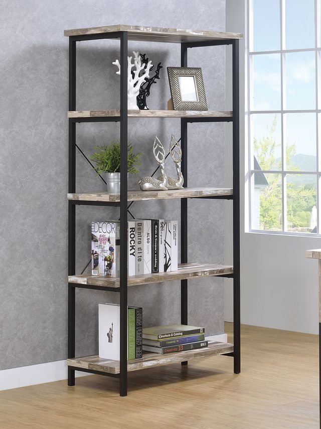 Coaster® Kemper Wathered Pine Bookcase-1