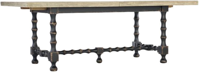 Hooker® Furniture Ciao Bella Flaky White Trestle Dining Table with Black Base-0