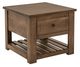 International Furniture Direct Parota III Barrel Brown End Table-0