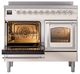 Ilve® Nostalgie II Noblesse 40'' Antique White Pro Style Induction Range with Chrome Trim-3