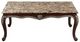 New Classic® Home Furnishings Maximus Marble Top Cocktail Table with Cherry Base-0