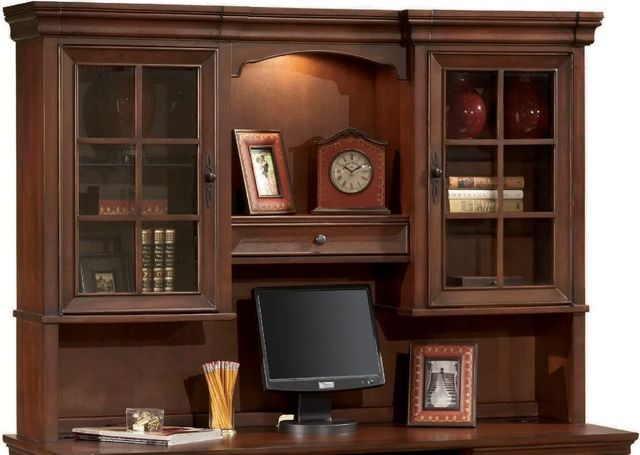 Aspenhome® Richmond Brown Burgundy Hutch-1