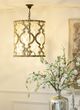 A & B Home Black/Whitewash Wood and Iron Chandelier-2