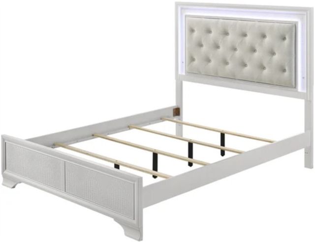 Crown Mark Lyssa Frost/Oat Youth Twin Panel Bed-2