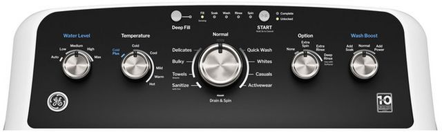 GE® 4.5 Cu. Ft White Top Load Washer-8