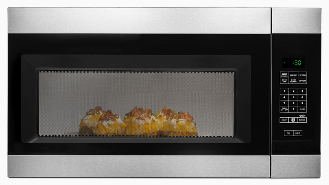 Amana® 1.6 Cu. Ft. Black on Stainless Over The Range Microwave-6
