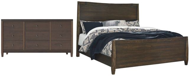 Signature Design by Ashley® Kisper 2-Piece Brown Queen Panel Bed Set-0