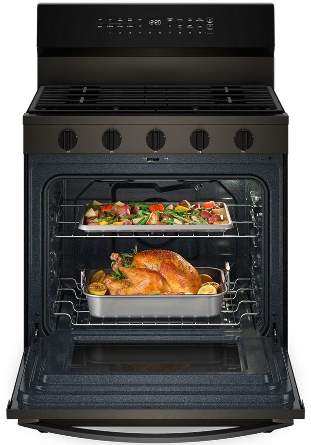 Whirlpool® 30" Black Stainless Freestanding Gas Range-2