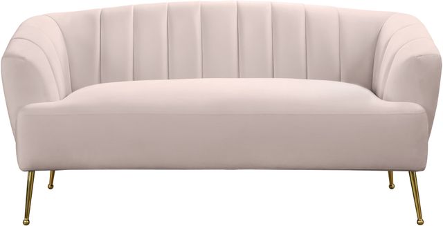 Meridian Furniture Tori Pink Velvet Loveseat-3