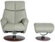 BarcaLounger© Alicia Capri Gray Pedestal Recliner and Ottoman-0