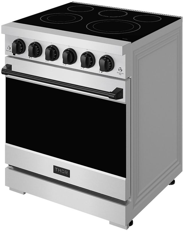 Thor Kitchen Gordon Ramsay Series 30" Stainless Steel Pro Style Electric Range with Precision Knob Control & Black Hardware-3