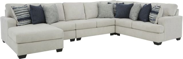 Benchcraft® Lowder 5-Piece Stone Left-Arm Facing Sectional and Chaise-0