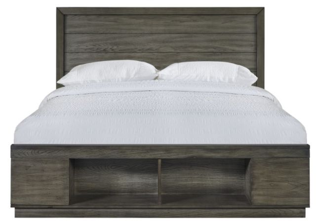 Elements International Elation Gray Queen Storage Bed-1