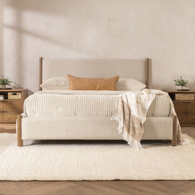 Classic Home Bennington Dusty Beige Queen Upholstered Bed-1