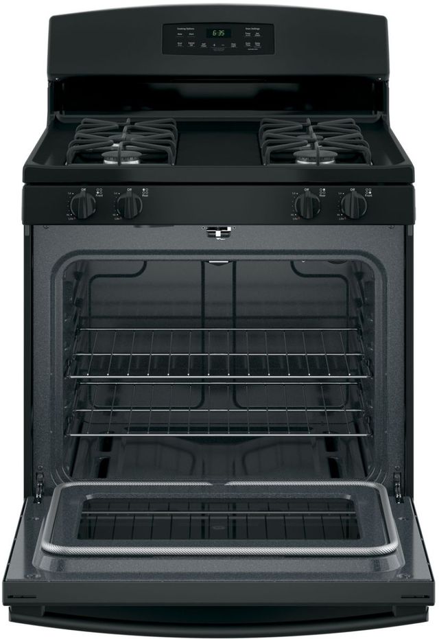 GE® 30" Black Freestanding Gas Range-3