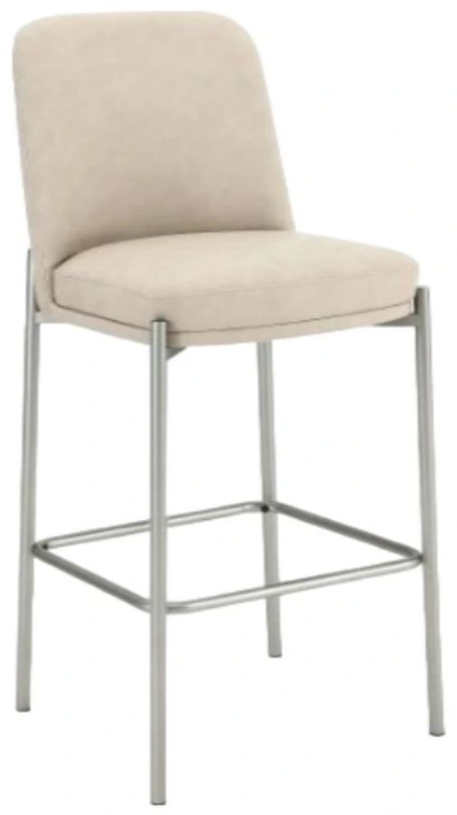 Modus Furniture Crossroads 2.0 Dion Brushed Nickel/Camel Upholstered Bar Stool-0