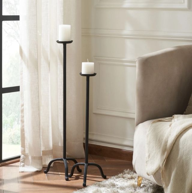 Renwil® Agra Matte Black Candle Holder-1