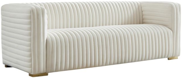 Meridian Furniture Ravish Cream Velvet Sofa-0