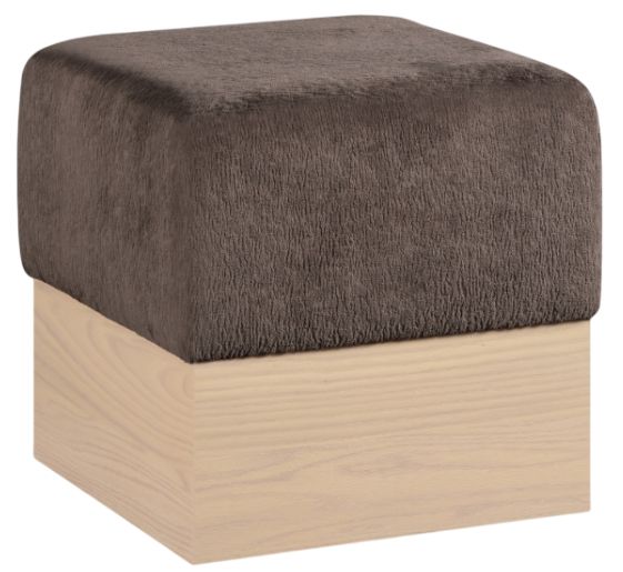 Meridian Furniture Havre Brown/Natural Upholstered Ottoman-0
