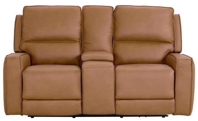 Bassett® Furniture Club Level Raymond Antelope Power Reclining Loveseat with Console-1