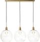 Harp & Finial® Luca Brass/Clear Glass Globes Small Chandelier-0