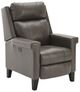 Best® Home Furnishings Customizable Prima Leather Power High Leg Recliner with Dark Walnut Legs-0