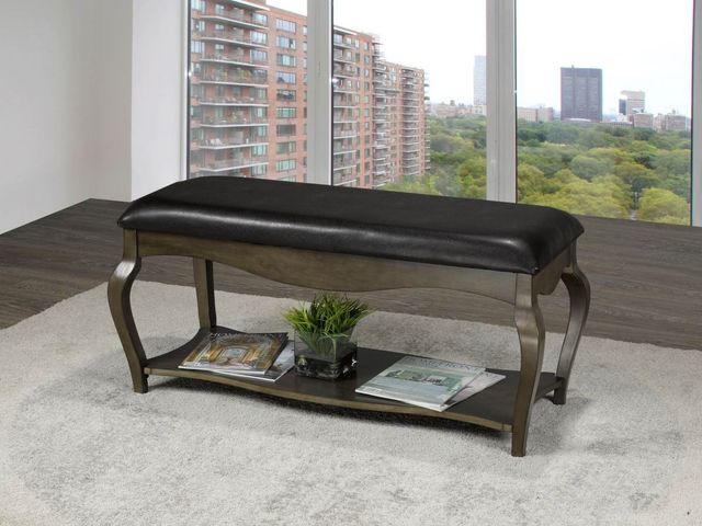 Brassex Inc. Espresso Accent Bench-2