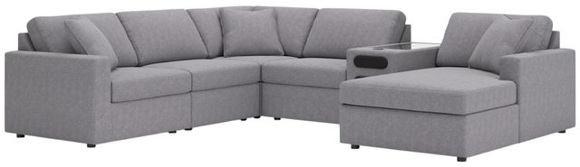 Signature Design by Ashley® Modmax 6-Piece Granite Right-Arm Facing Sectional and Chaise with Audio System-0